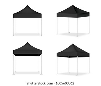 3D Mock up Realistic Tent Display POP Booth for Sale Marketing Promotion Exhibition Background Illustration