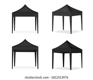 3D Mock up Realistic Tent Display POP Booth for Sale Marketing Promotion Exhibition Background Illustration