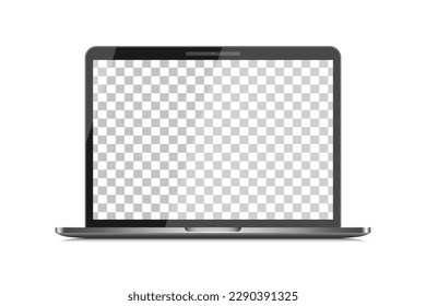 3D mockup laptop isolated on white background