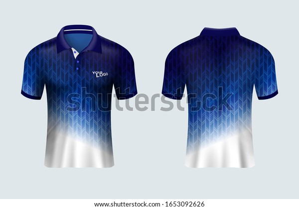 Download 3d Mockup Men Polo Shirt Blue Stock Vector Royalty Free 1653092626