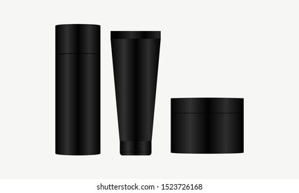 3d mockup on white backdrop. Bathroom hygiene. Health care product. Label design. Cosmetic package. Blank template. Cosmetic packaging mockup design. Woman face.