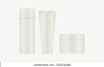 3d mockup on white backdrop. Bathroom hygiene. Health care product. Label design. Cosmetic package. Blank template. Cosmetic packaging mockup design. Woman face.