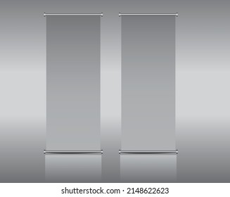 3d mockup for roll up banner design arts,buisness promotion trick art.