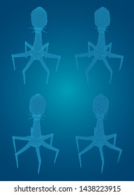 3d model of a bacteriophage, an artificial microorganism for the treatment of deadly diseases. future of medicine