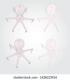 3d model of a bacteriophage, an artificial microorganism for the treatment of deadly diseases. future of medicine