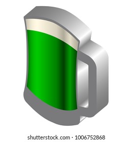 3d model of a beer mug, Patrick day vector illustration