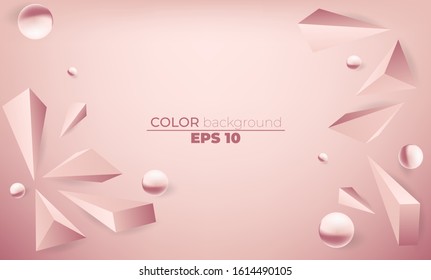 3d model Creative geometric wallpaper. Trendy gradient shapes composition