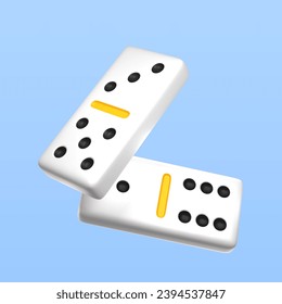 3d model of domino effect or dominoes falling on grayscale slide background
