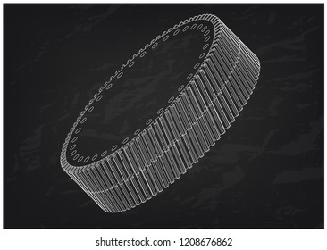3d model of gears on a black background