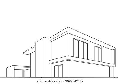 3.d modelo de ilustración de un vector de vivienda