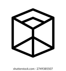 3D Model Icon Vector Symbol Design Illustration