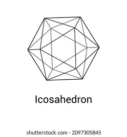 3D model of icosahedron shape