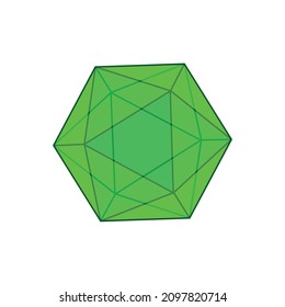 Modelo 3D de forma de icosaedro