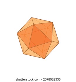 3D model of icosahedron shape
