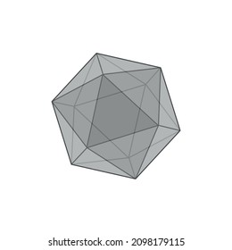 3D model of icosahedron shape