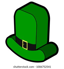 3d model of an irish hat, Vector illustration
