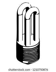 3d model of the lamp on a white background. Drawing