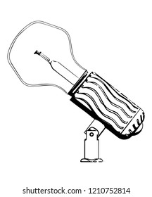 3d model of the lamp on a white background. Drawing