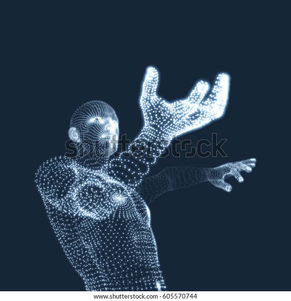 3d Model Man Human Body Design Stock Vector (Royalty Free) 605570744 ...