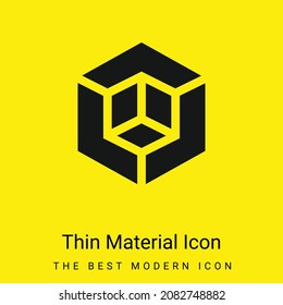 3.ᵉʳ icono de material amarillo brillante mínimo