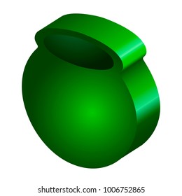 3d model of a money pot, Vector illustration