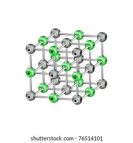 3d Model Structure Molecular Crystal Lattice Stock Vector (Royalty Free ...