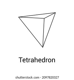 3D model of tetrahedron shape