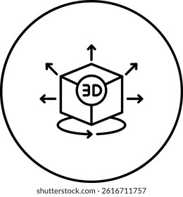 3d Model vector icon. Can be used for printing, mobile and web applications.