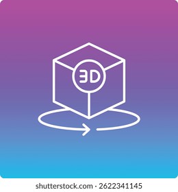 3d Model vector icon. Can be used for printing, mobile and web applications.