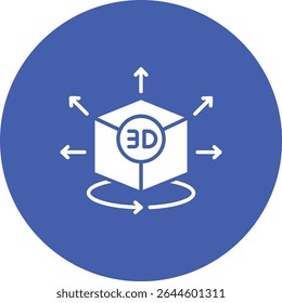 ícone do vetor Modelo 3d. Pode ser usado para impressão, aplicativos móveis e da Web.