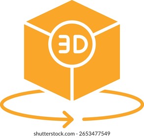 3d Model vector icon. Can be used for printing, mobile and web applications.