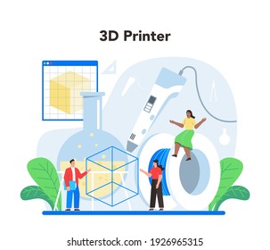 3D-Modellierungskonzept. Digitale Zeichnung mit elektronischen Werkzeugen und Geräten. 3D-Modellierung und -Engineering. Modernes Prototyping und Konstruktion. Einzelne Vektorgrafik