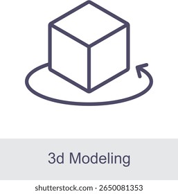 3D Modeling Element For Design Graphic