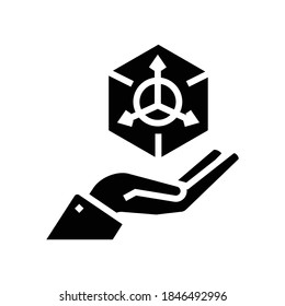 3d modeling glyph icon vector. 3d modeling sign. isolated contour symbol black illustration