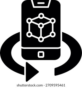 Diseño de iconos de estilo de glifo de modelado 3D