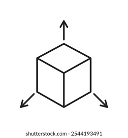 ícone Modelagem 3D. ícone de vetor isolado.