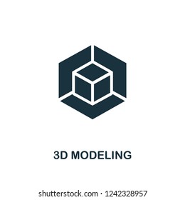 3D Modeling icon. Premium style design from design ui and ux collection. Pixel perfect 3d modeling icon for web design, apps, software, printing usage.