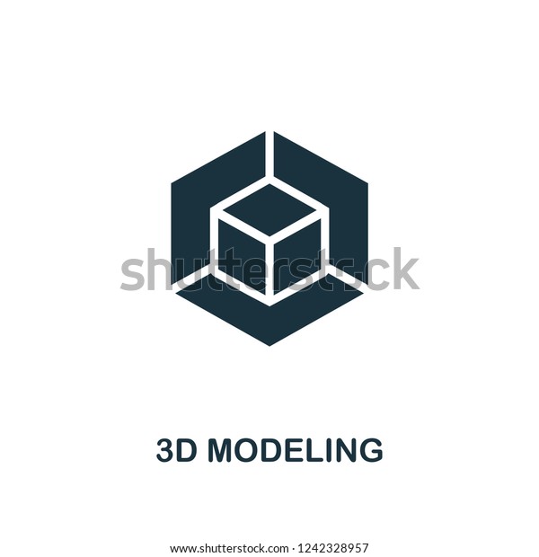 3d Modeling Icon Premium Style Design Stock Vector Royalty Free