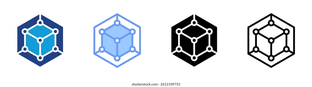 3D Modeling icon set multiple style collection