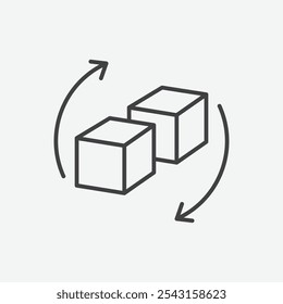 3D modeling icon set. vector illustration.