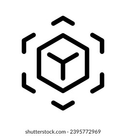 3D Modeling Icon Vector Symbol Design Illustration