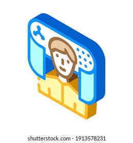 3d modeling isometric icon vector. 3d modeling sign. isolated symbol illustration