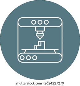 3d modeling Line vector Icon Design