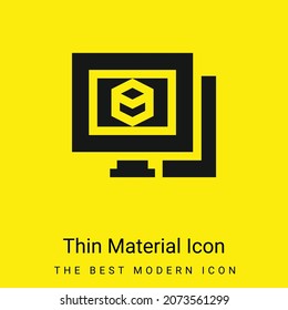 Icono de material amarillo brillante mínimo de modelación 3d