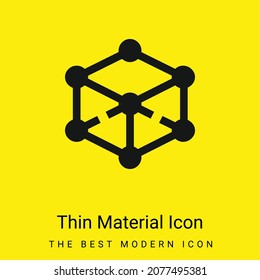 3d Modeling minimal bright yellow material icon