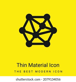 Icono de material amarillo brillante mínimo de modelación 3d