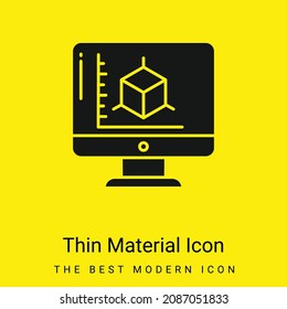 3D-Modellierung mit minimalem hellgelbem Material Symbol