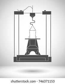 3D modeling and scanning technology printing icon