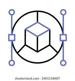 Diseño vectorial de modelado 3d, listo para usar icono aislado en fondo blanco