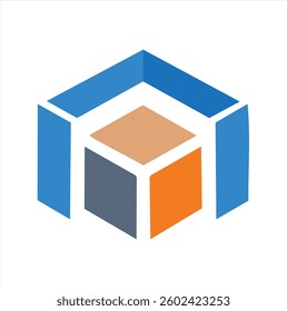 3D Modeling Vector Icon for Design and Visualization

